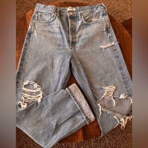 Size 29 boyfriend-fit distressed Agolde jeans